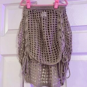 Crochet Knit Cover-Up Skirt